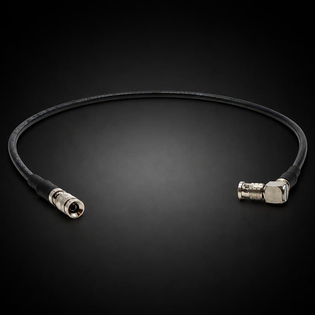 12G SDI DIN 1.0/2.3 to Right Angle HD-MICRO BNC Video Cable